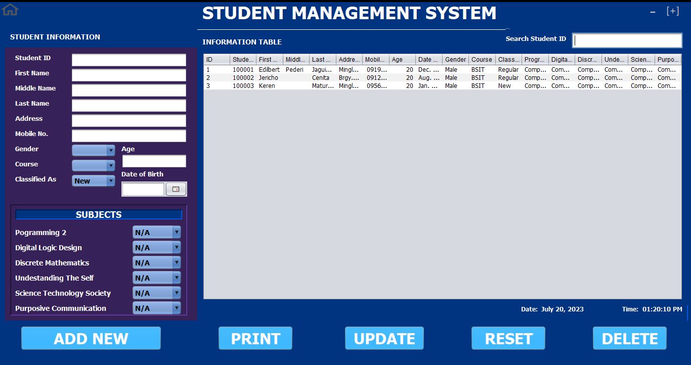 Student Management System Image